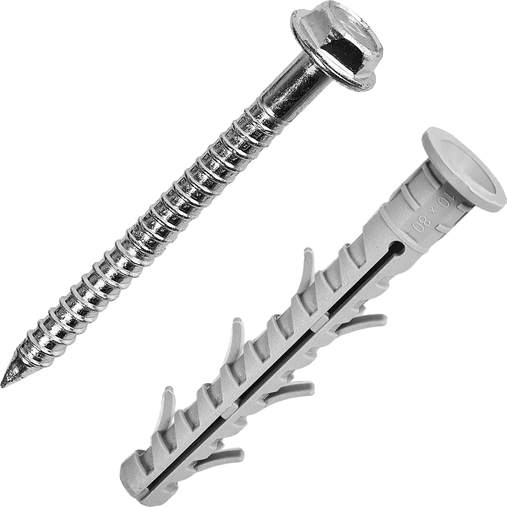 Santreyd Фасадный дюбель-шуруп 10×80 мм для утеплителя и наружных работ 89351053 STLM-1009191 - Вид №1