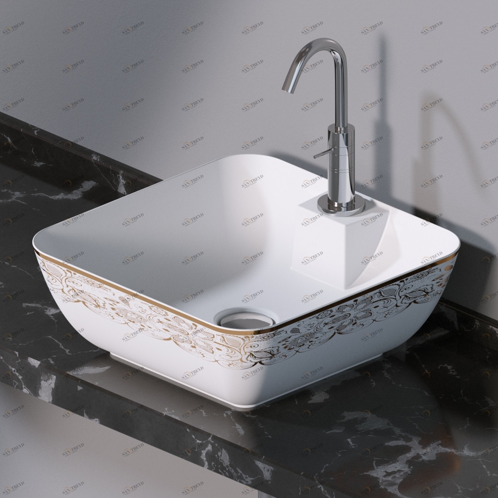 L606463G Накладная раковина на столешницу  прямоугольная A. e T. Italia ELITE AeT ITALIA