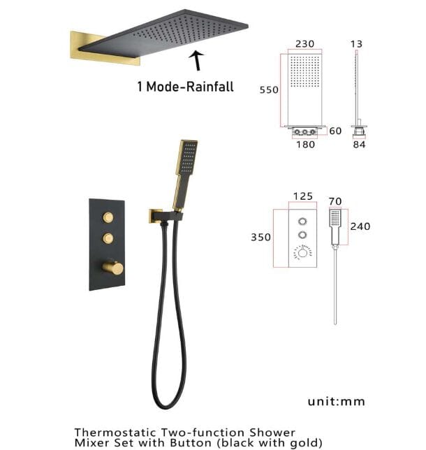 Встраиваемый набор для душа с душем Fontana Showers AcquaVita ARCH-00095834 - Вид №3