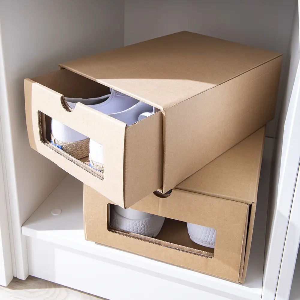 Коробка для обуви Spaceo 23.5x13.5x35 см картон 2 шт STLM-2010655 - Вид №6