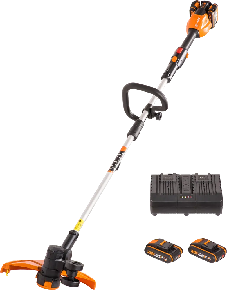 Аккумуляторный триммер WORX WP185E 40В с системой двойной мощности 82600068
