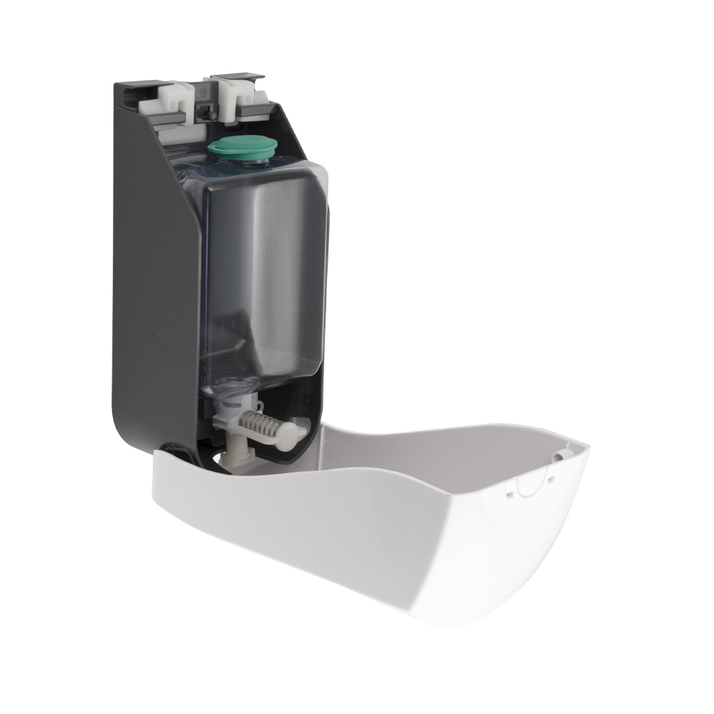 GFmark - Дозатор для ПЕНЫ, пластик АБС, БЕЛЫЙ, большой, с глазком - капля, 1000 мл,, код: 652  - Вид №1