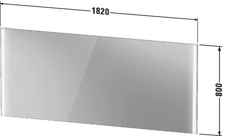 XV70380B1B1 Зеркало с подсветкой, версия "Sensor" Серии/XViu #XV7038 1820 x 40 мм Champagne Matt Duravit - Вид №1