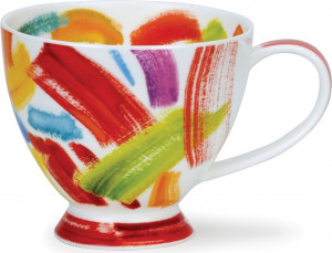 10630247 Dunoon Чашка чайная Dunoon "Яркие краски" 450мл (красная) Фарфор костяной