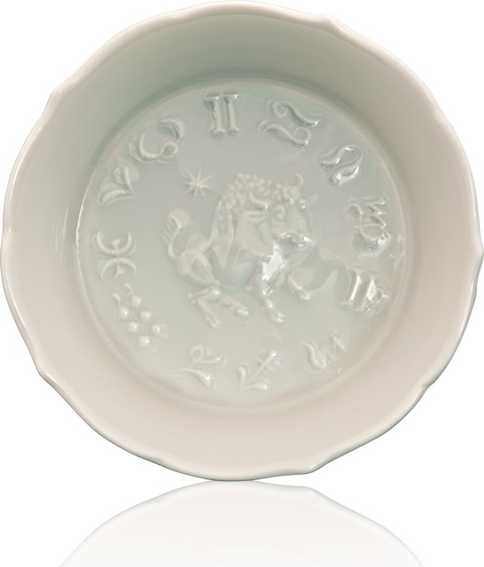 93209 Meissen Розетка Meissen "Бык" (белая), 8см, п/к Фарфор 