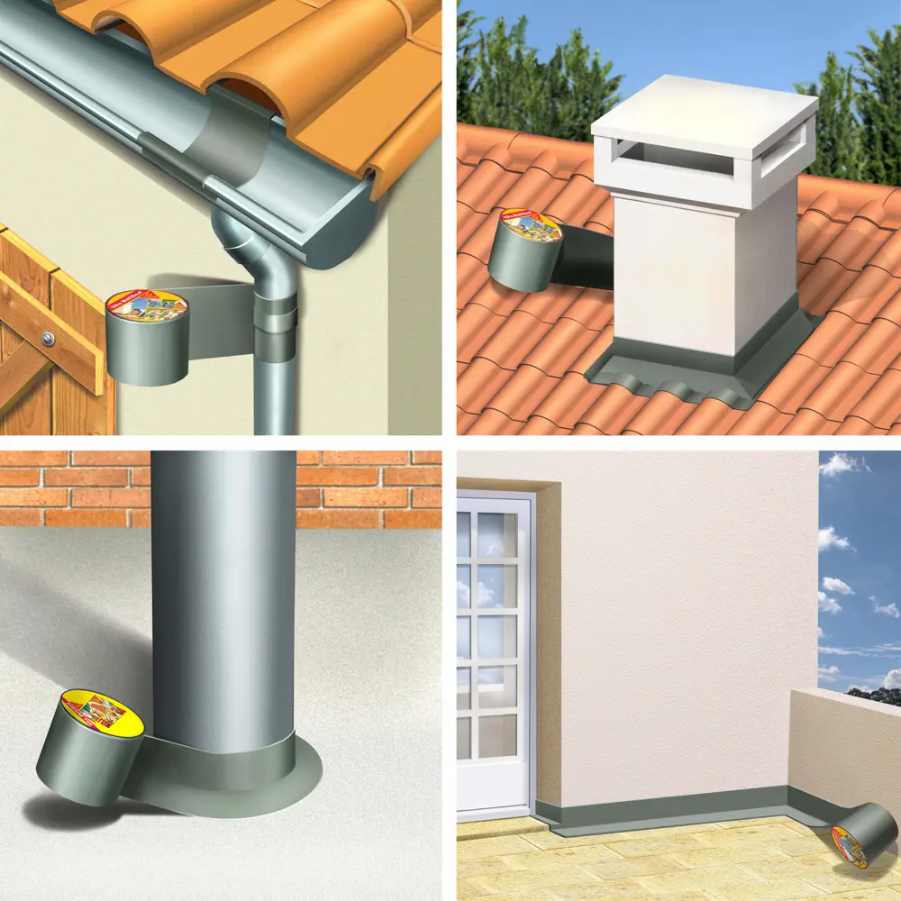 Лента герметизирующая Sika Multiseal, 10 м x 10 см, цвет серебро 10517863 STLM-2072068  - Вид №2