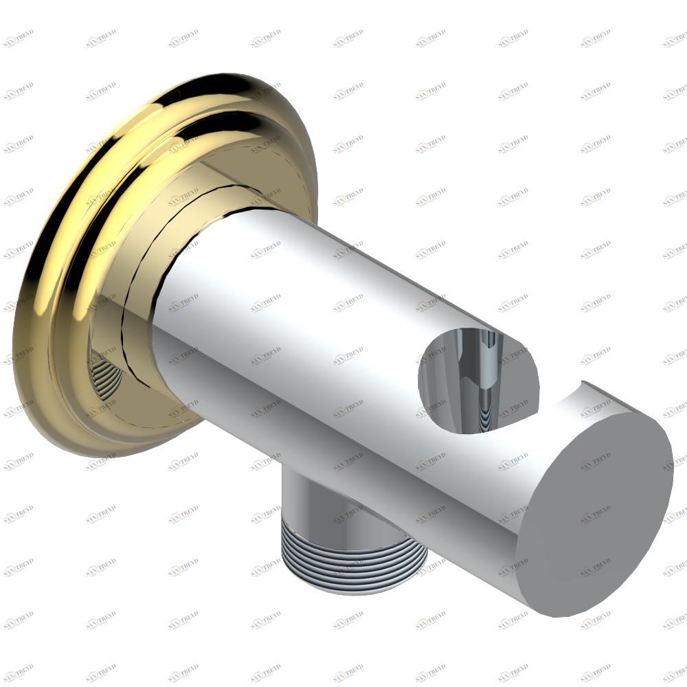 U7A-53L Вывод встраиваемый в стену с крючком Thg-paris Trocadéro с малахитом Хром/золото U7A-53L CAT.A