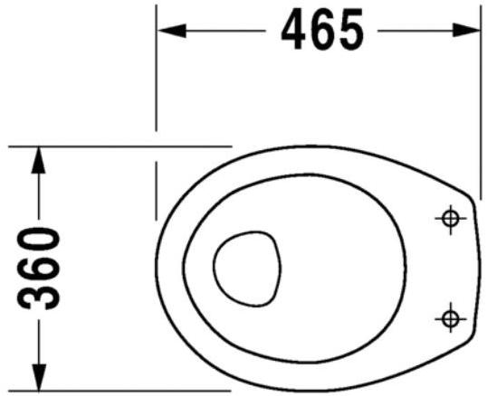 Приставной унитаз напольный Белый Duravit Duraplus Германия sun-id-1378108 - Вид №3