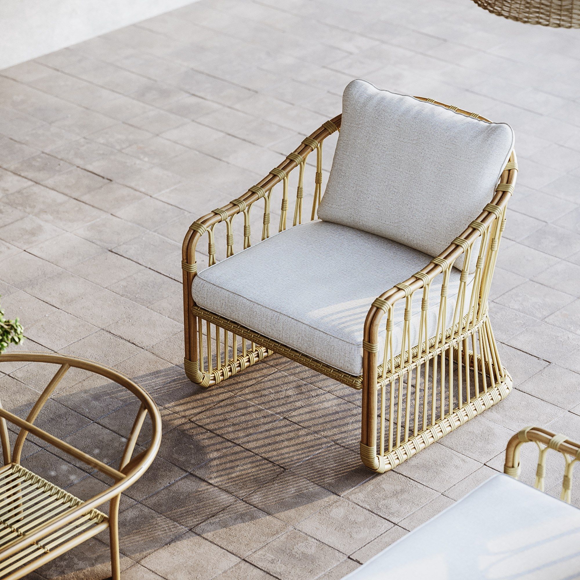 Садовое кресло из синтетического материала и алюминия SNOC Elisa ARCH-00017663 - Вид №4