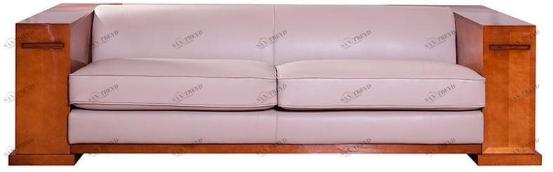 HUGUES CHEVALIER Кожаный диван в современном стиле с полкой для журналов Iconic sun-id-1421549