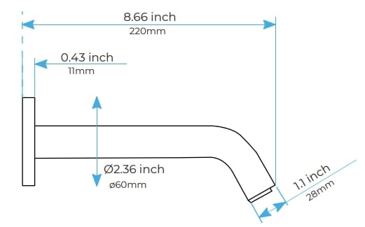 Настенный инфракрасный смеситель для раковины с одним отверстием Fontana Showers VERONA ARCH-00126970 - Вид №4