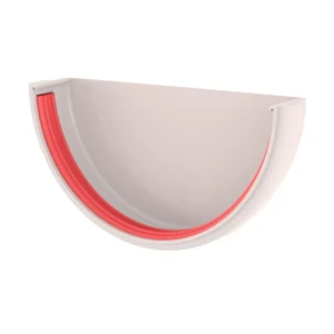 Заглушка желоба пластиковая Grand Line 133.3 мм цвет белый