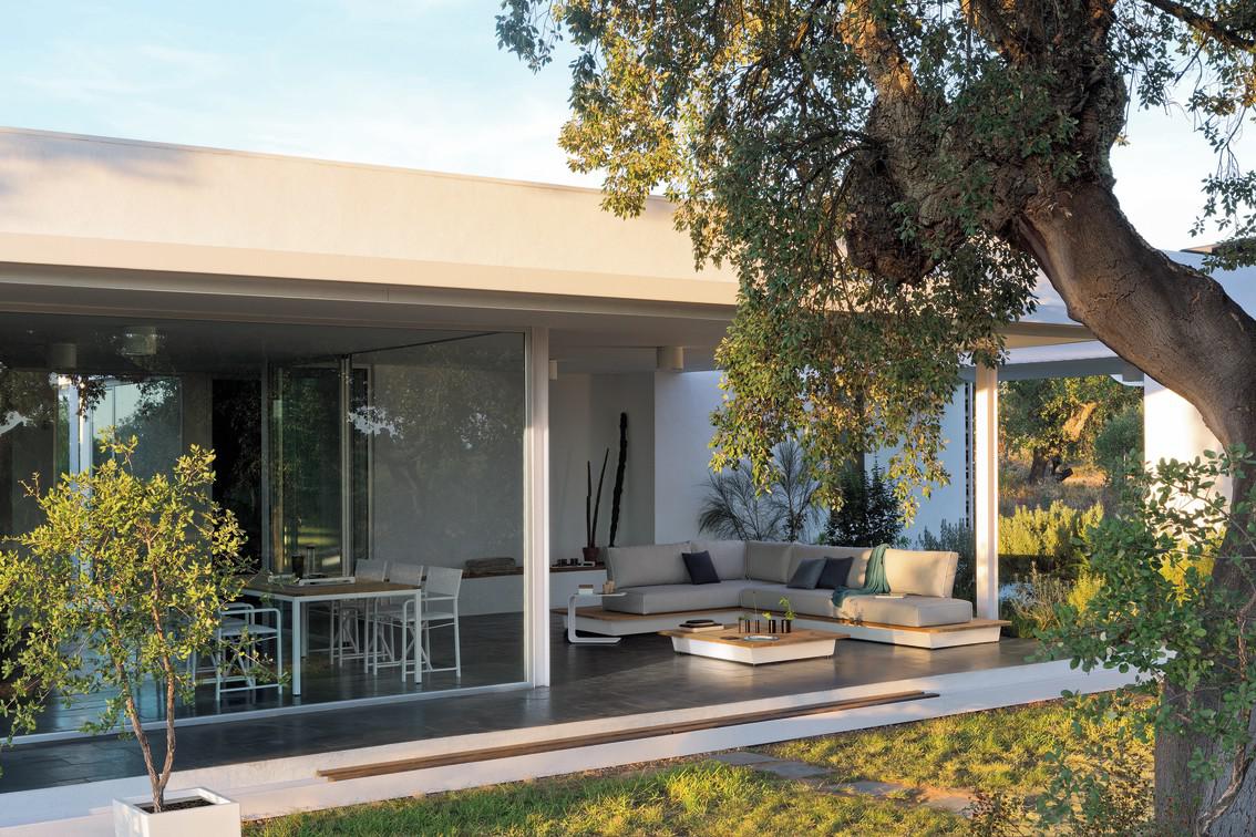 MNST1038 Concept 2 белый столешница из дерева iroko Manutti Air - Вид №9