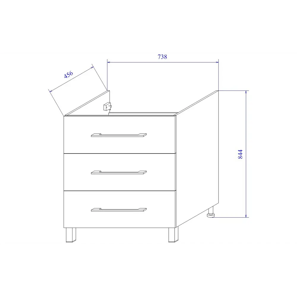 Тумба под раковину напольная Sanflor «Мадрид» 75x84 см цвет вяз STLM-2136381 - Вид №7