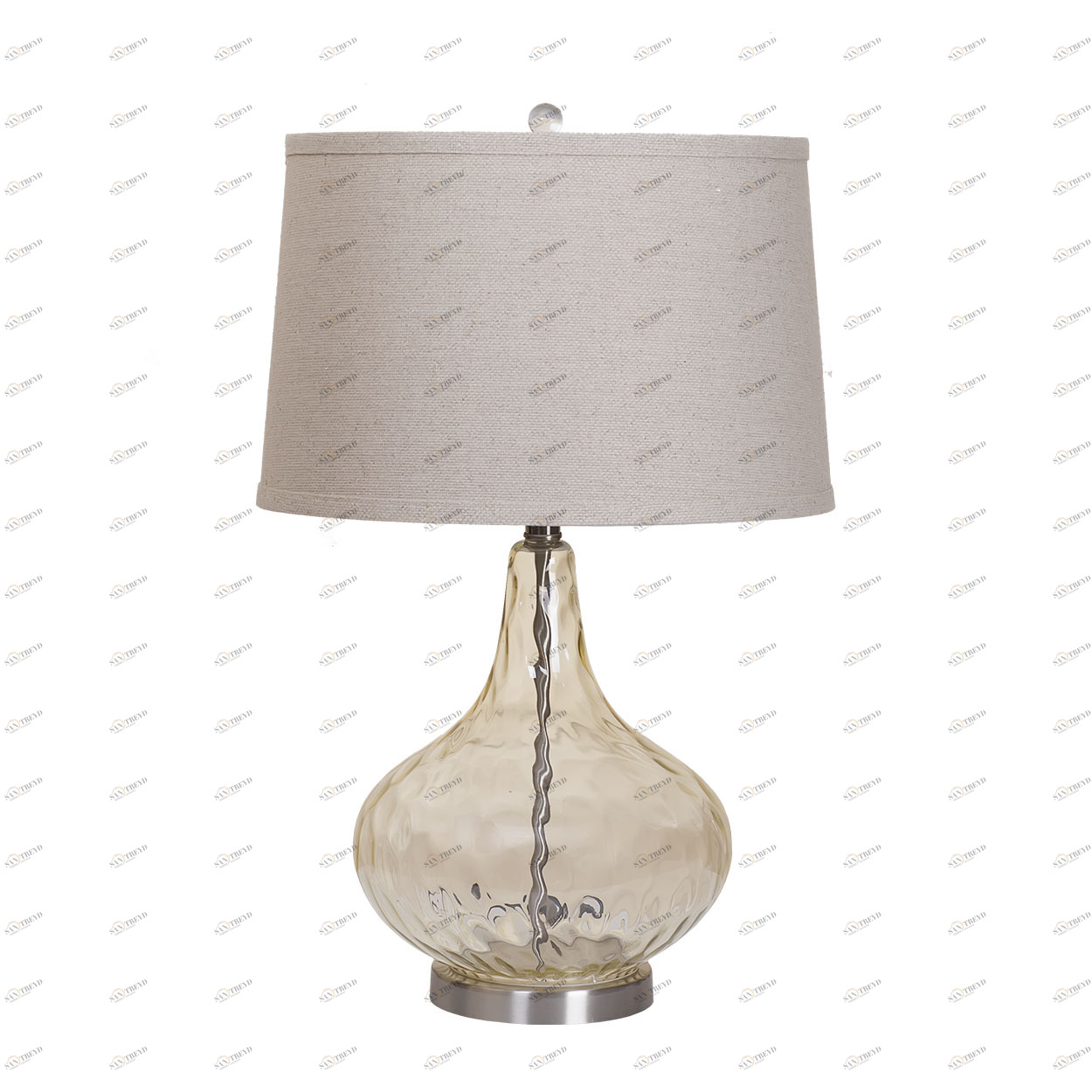 Лампа настольная Lio (коньячный) AQ-G8A GARDA DECOR ВАЗА 033819 Бежевый;прозрачный 