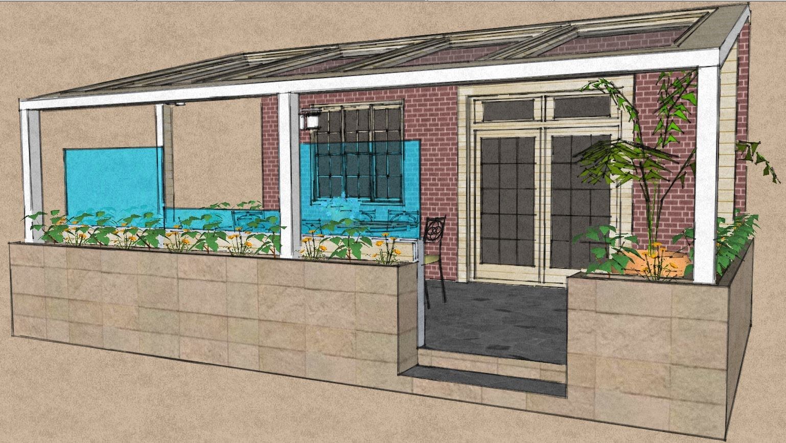 Алюминиевый и стеклянный экран dehors GM MORANDO Bellavista System ARCH-00015351 - Вид №9