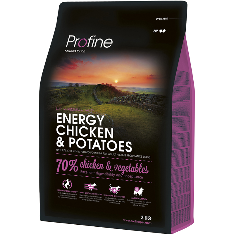 ПР0018442 Корм для собак с повышенной активностью курица, картофель сух. 3кг PROFINE 