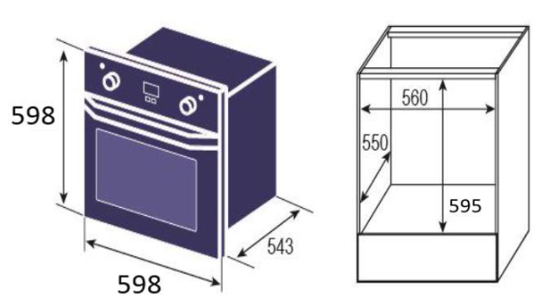9954130 Электрический духовой шкаф Zigmund & Shtain E 155 B черный STDN-0035511 - Вид №4