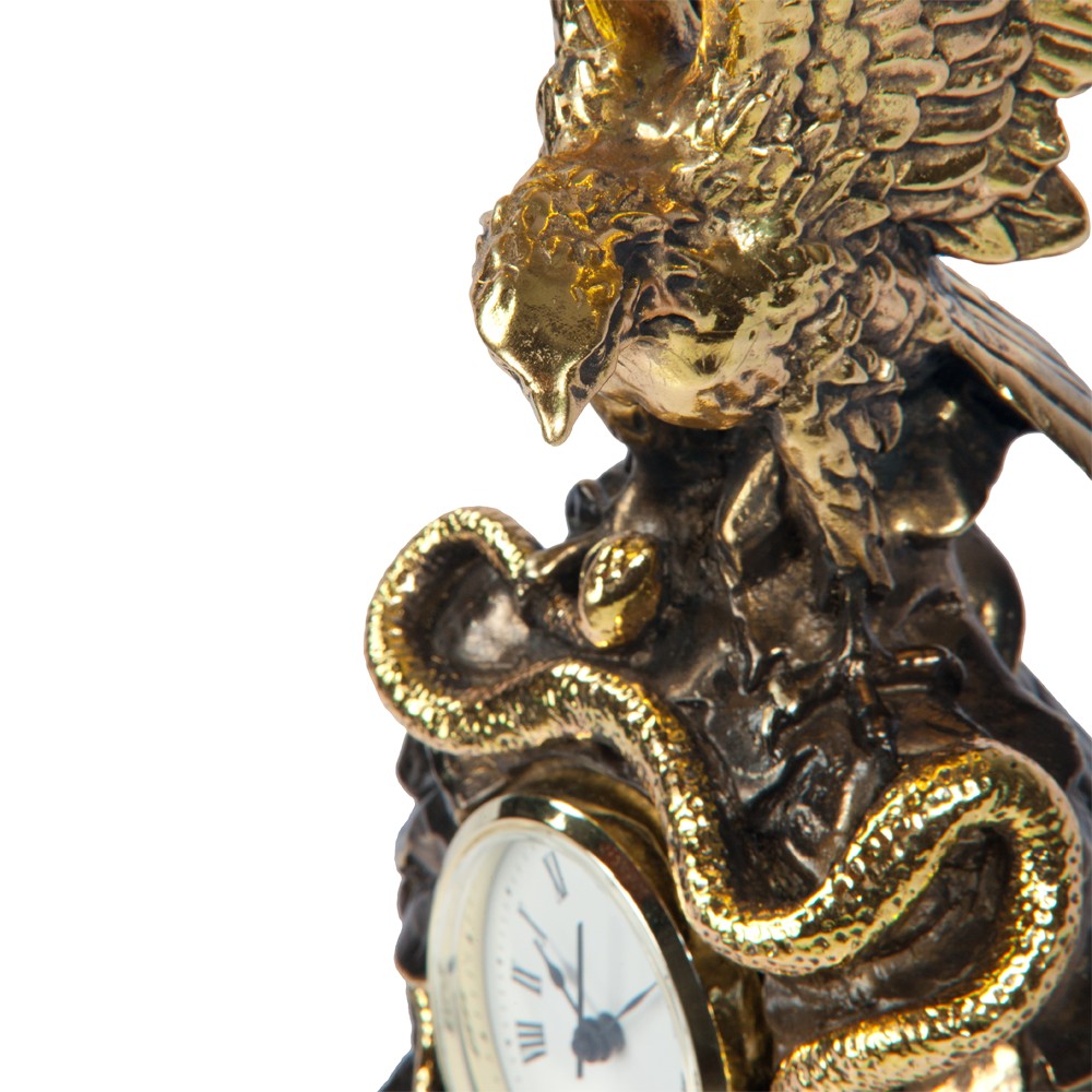 41013 Часы настольные Орел на скале Бронза BOGACHO 4627138242223 - Вид №1