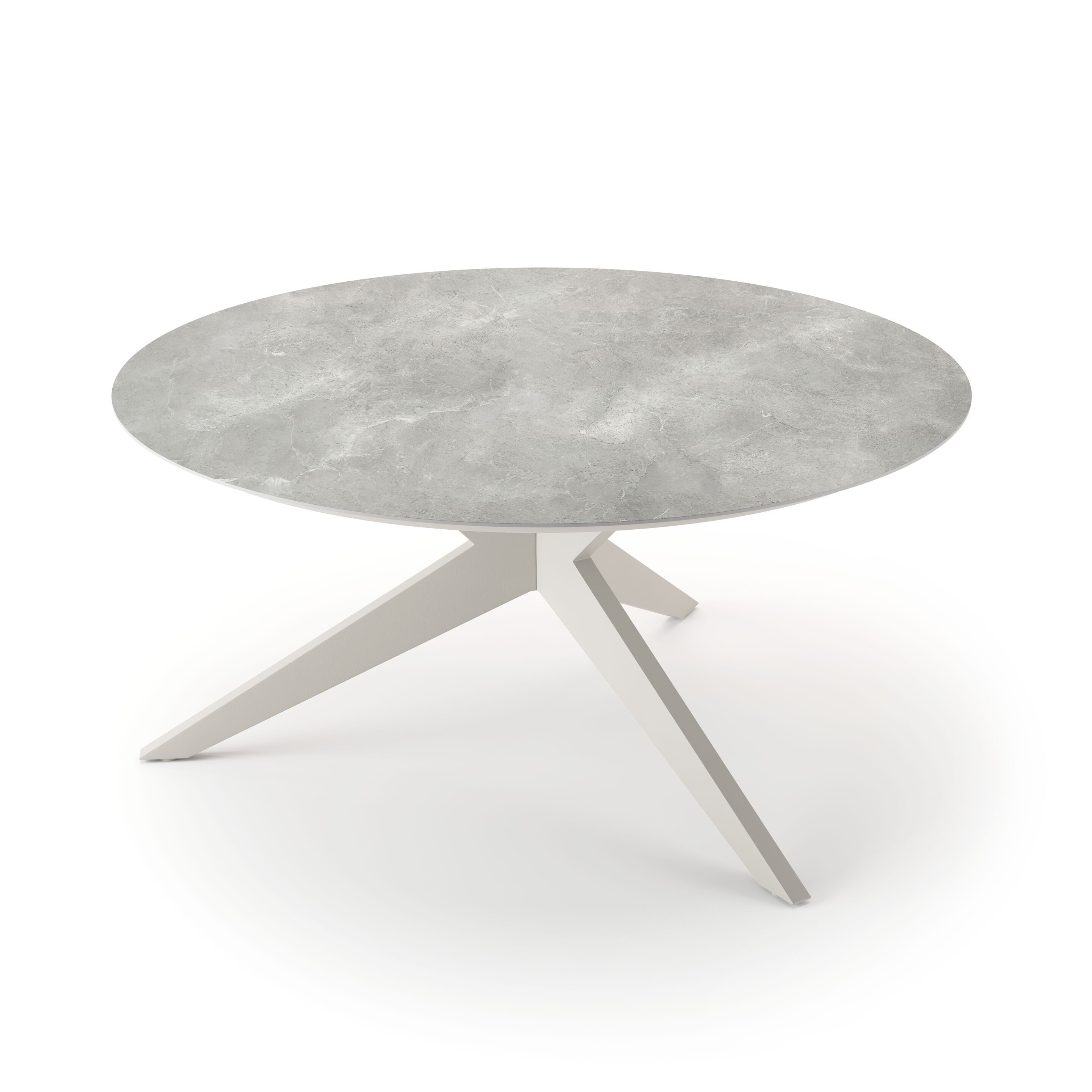 Круглый керамический садовый стол Jati Kebon Yate ARCH-00007582