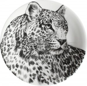 10640803 Taitu Тарелка акцентная Taitu "Дикий нрав.Леопард" 21см Фарфор костяной