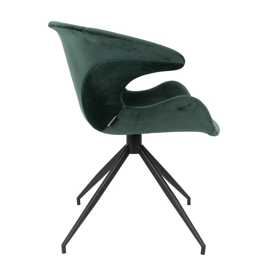 Кресло Mia зеленое бархатное Zuiver 1200148 - Вид №7