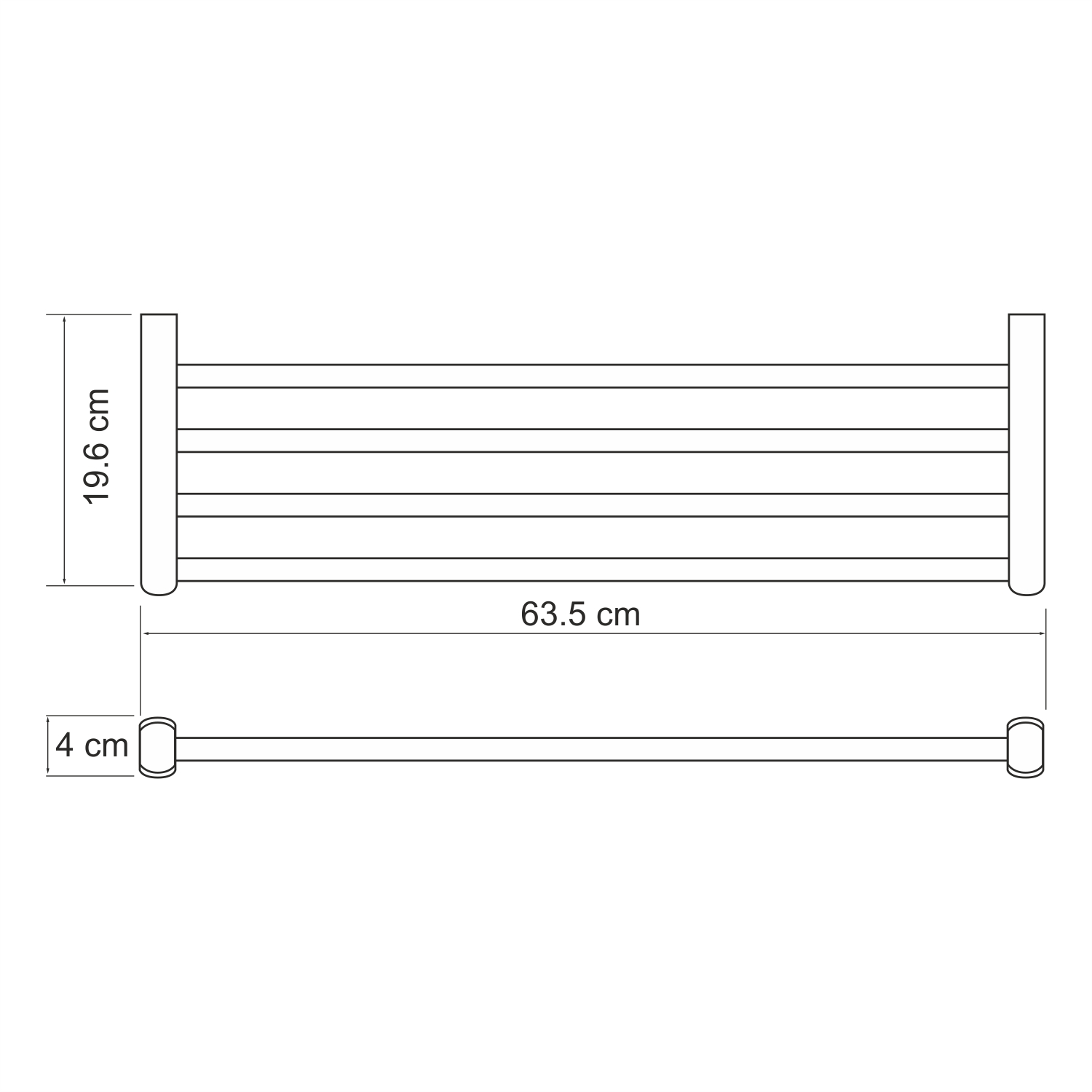 K-6811 Berkel Полка для полотенец WasserKRAFT Berkel K-6800  - Вид №3