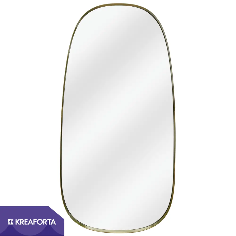 Зеркало декоративное KREAFORTA Glam Brass овальное 40x78 см металл цвет золотистый 89451069 STLM-2181402  - Вид №1