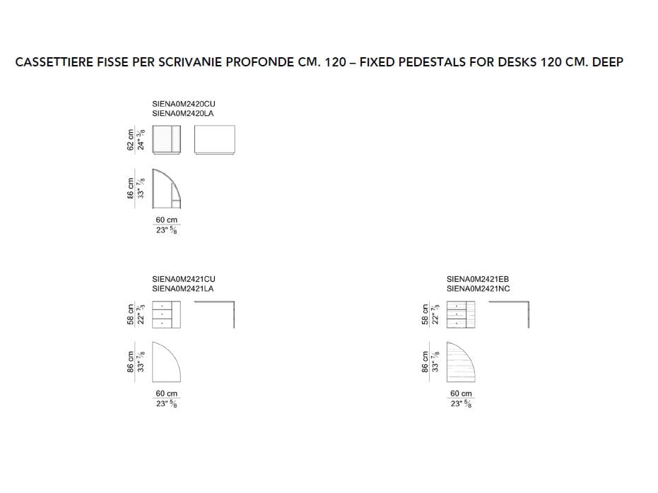 Деревянный угловой стол с ящиками i 4 Mariani Сиена ARCH-00048335 - Вид №12
