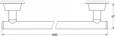 032 Держатель полотенца 60 см VIZ FBS Vizovice - Вид №1