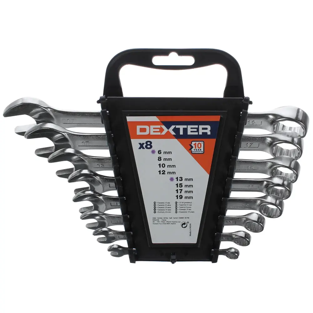 Набор ключей комбинированных Dexter PECO-31793 6-19 мм, 8 предметов 81947589 STLM-2185697  - Вид №1