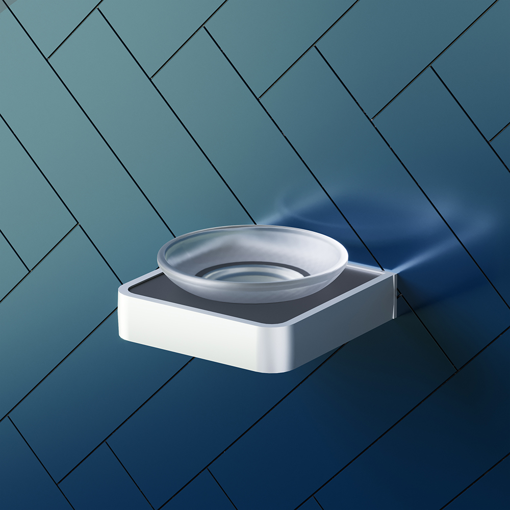 DA7734200 Стеклянная мыльница с настенным держателем Damixa Jupiter