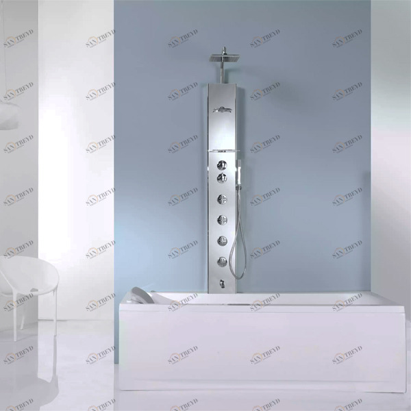 Душевая колонна термостатическая CASCATA 2 Novellini CASCATA с изливом для ванны белая CASC2VTEA