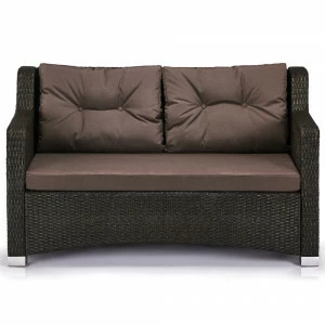 Диван мягкий, искусственный ротанг "Бура" Brown AFINA  240985 Коричневый