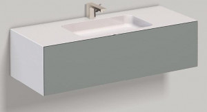 5157810000 Умывальник с тумбой, wp.folio5, белая, proshield, лакированная, шелковисто-матовый блеск, серый Alape серия FO (Folio)