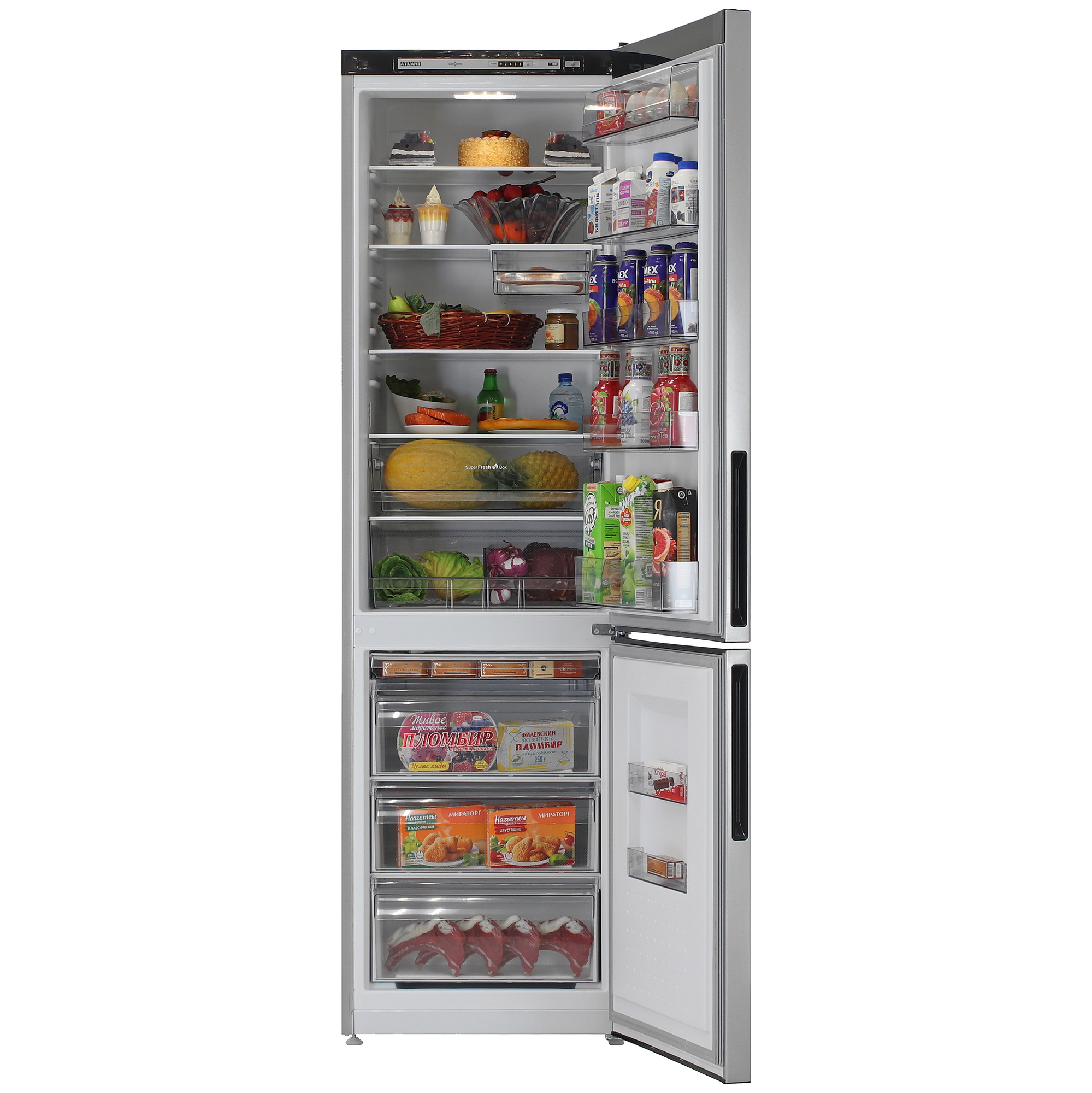 9031709 Холодильник с морозильником   ATLANT ХМ-4626-181 серебристый STDN-0071638 - Вид №5