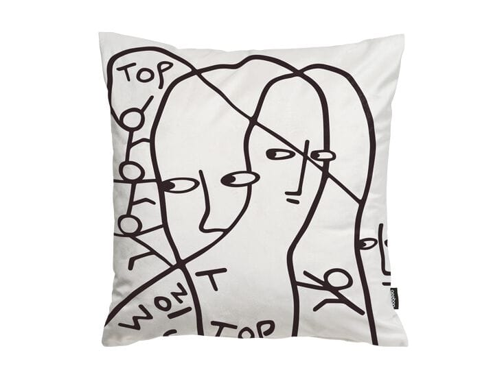 Квадратная подушка из ткани Qeeboo Linescapes ARCH-00023881 - Вид №1