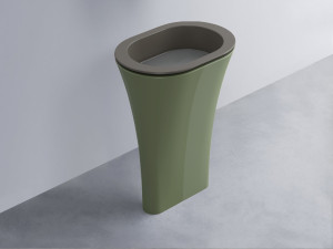 AMLA65-FN+AMPILO-CM+AMCOLO-AG Раковина Amedeo Ovale отдельностоящая cielo Enjoy + Amedeo