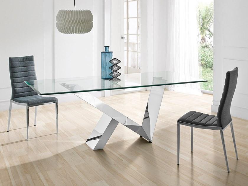 Angel Cerdá Прямоугольный стол для гостиной из стали и стекла Urban deco 1038 Angel Cerda - Вид №5