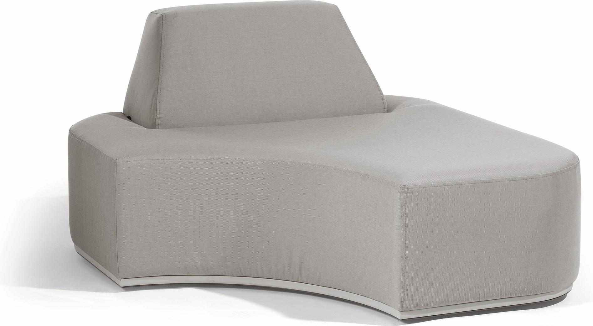 Левое угловое сиденье морской текстиль песочный Manutti Moon Island MNST422