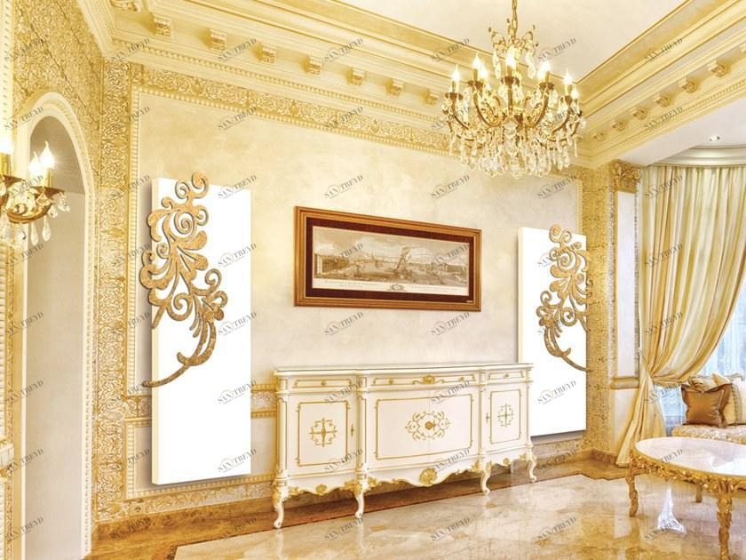 Termo Design Алюминиевый радиатор / декоративный радиатор Doppia piastra - foglia oro Dp 00507