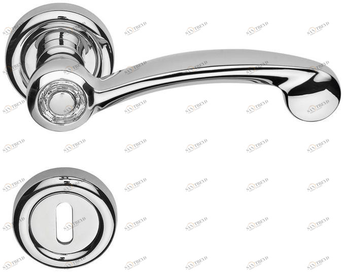 LINEA CALI' Ручка из хромированной латуни с кристаллами swarovski® на розе с замком Cosmic sun-id-1360515