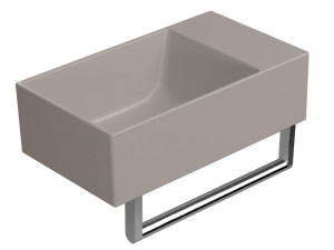 Керамическая прямоугольная раковина с держателем для полотенец