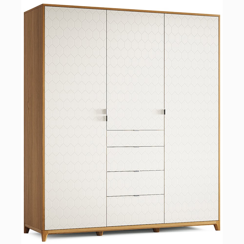 Шкаф трехстворчатый с ящиками молочный Case №2 THE IDEA  210394 Бежевый;белый  - Вид №13