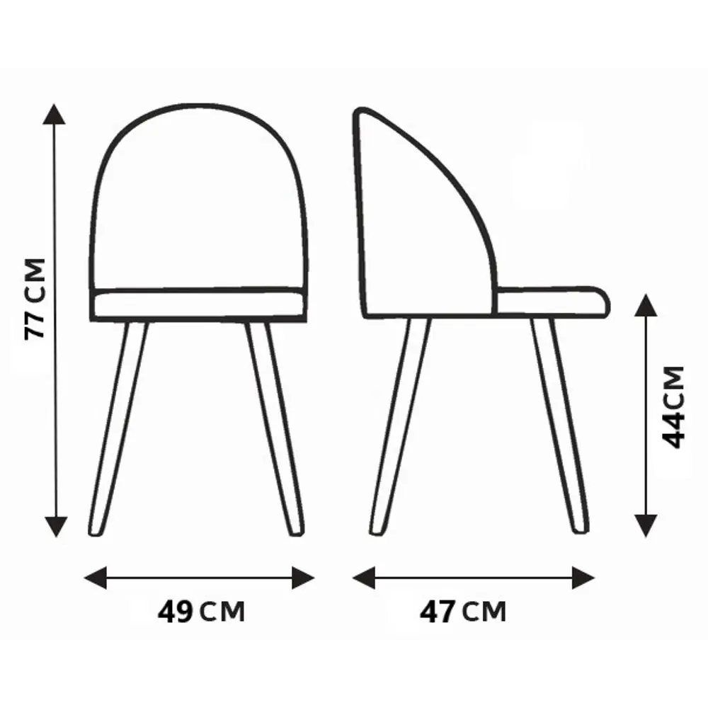 Стул Santreyd Chic — серый велюр на металлическом каркасе 89377849 STLM-1427207 - Вид №7