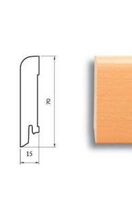 Плинтус Modern Decor Шпонированный Ясень 2400х70 мм.