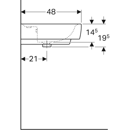 225155000 Накладная раковина Geberit Renova Plan Geberit  - Вид №21