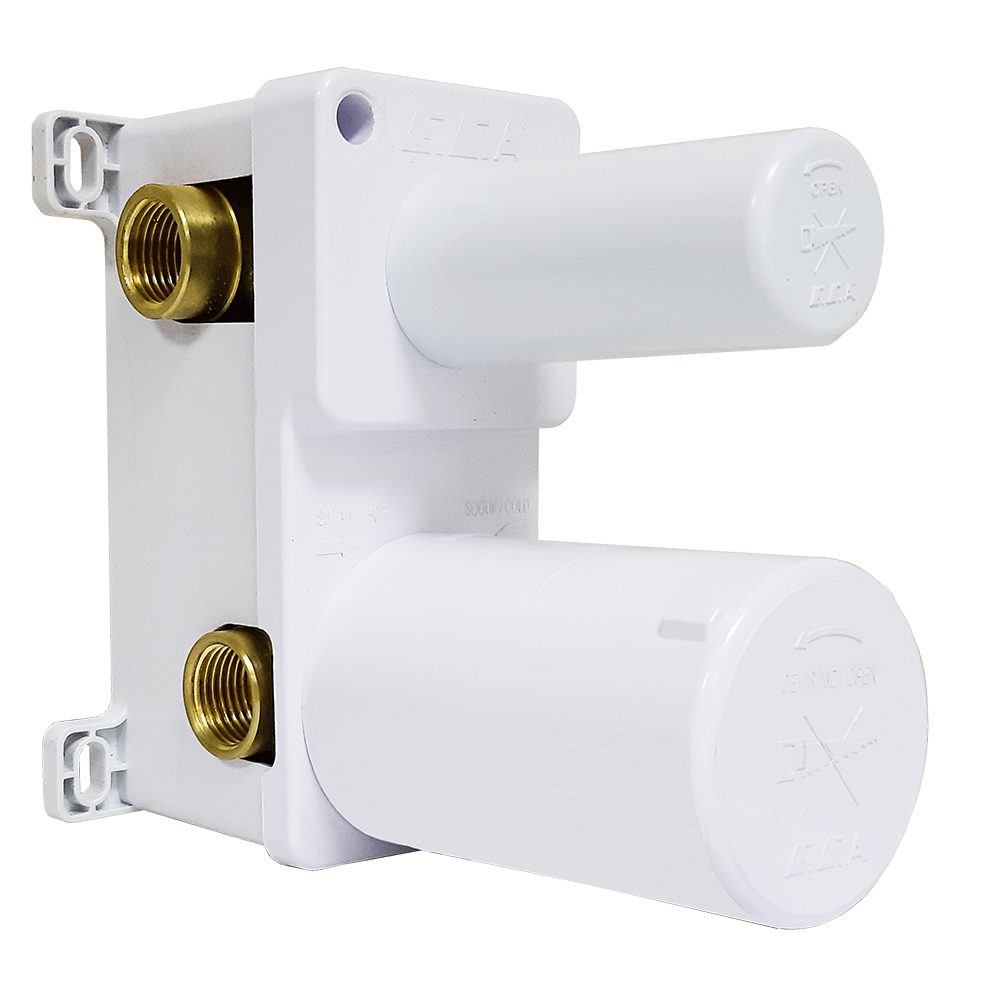 102166301c1  Смеситель для ванны скрытого монтажа,Sıva Altı Grubu - 3-ходовой - матовый черный Eca  - Вид №1