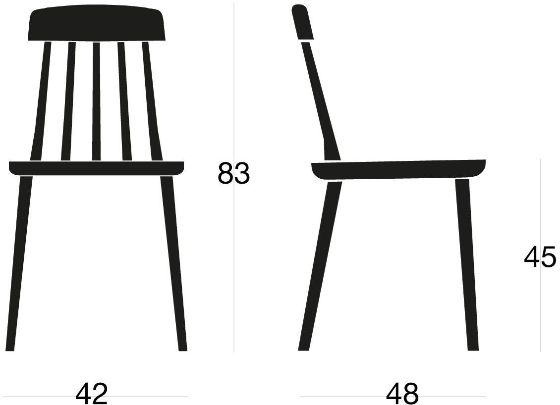 SIPA Стул из лакированного ясеня Cut sun-id-1379234 - Вид №5