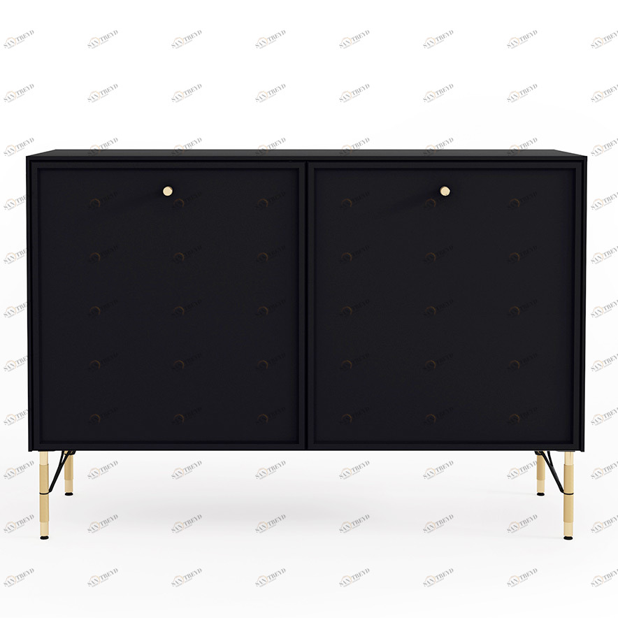 Комод длинный с металлическими ножками черный Moon BRAGIN DESIGN ДИЗАЙНЕРСКИЕ, MOON 00-3862424 Черный 